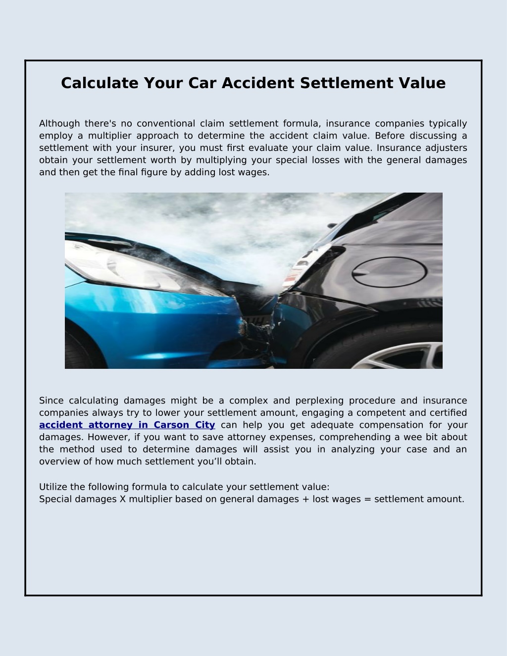 PPT - Calculate Your Car Accident Settlement Value PowerPoint ...