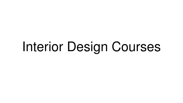 interior design courses