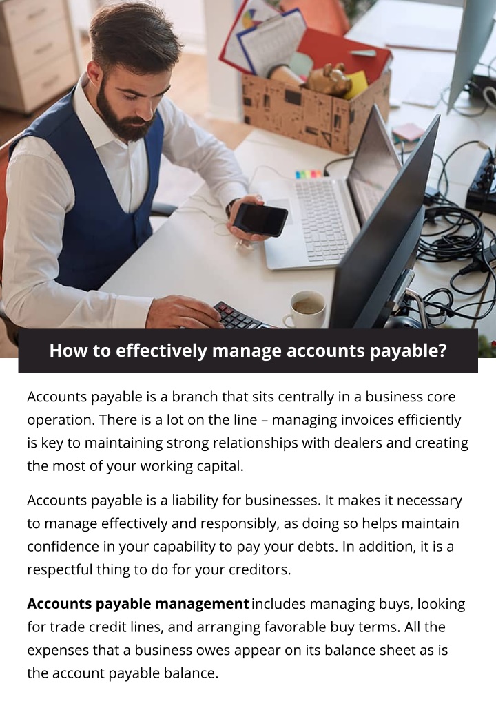 how to effectively manage accounts payable