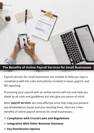 The Benefits of Online Payroll Services for Small Businesses