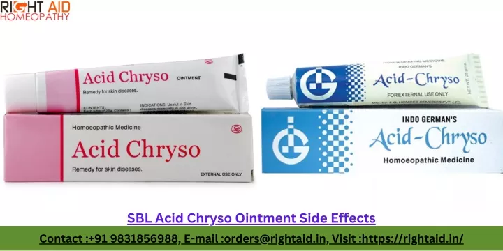 sbl acid chryso ointment side effects