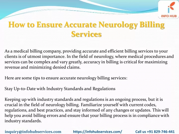 how to ensure accurate neurology billing services