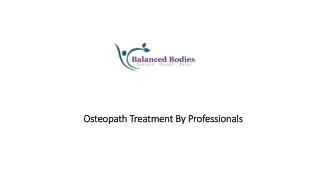 Osteopath Treatment By Professionals