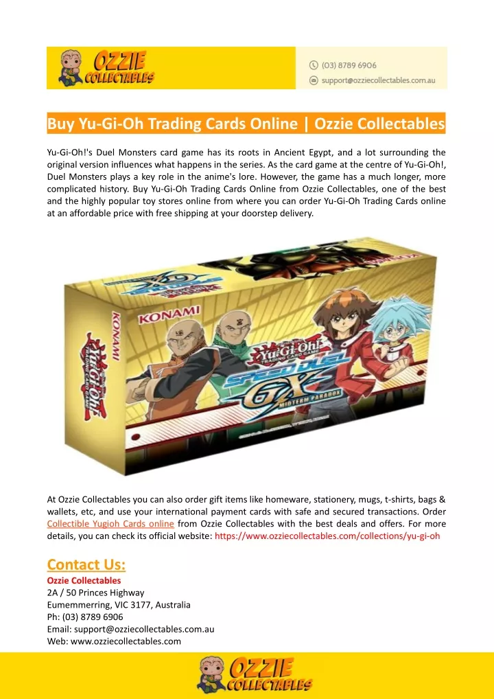 buy yu gi oh trading cards online ozzie