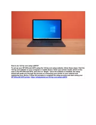 how to do 123 hp com setup oj6970 to set up your