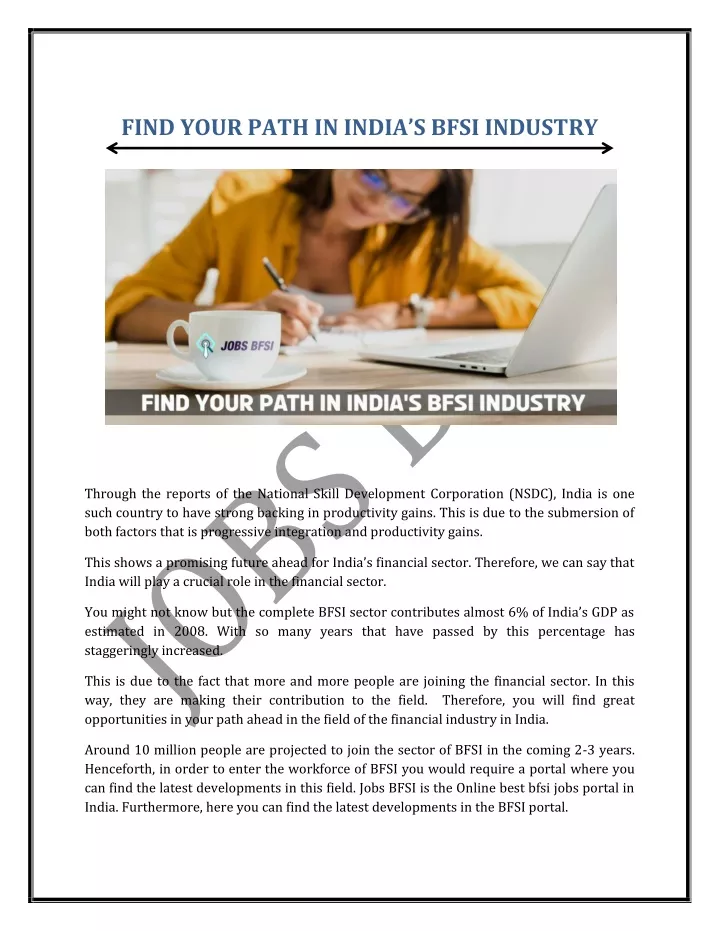 find your path in india s bfsi industry