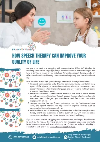 How Speech Therapy Can Improve Your Quality of Life