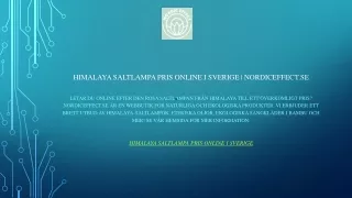 Himalaya Saltlampa Pris Online  Sverige  Nordiceffect.se