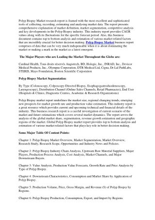polyp biopsy market research report is framed