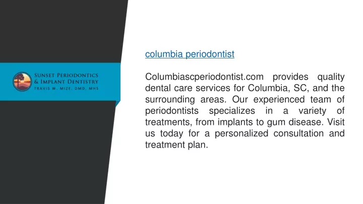 columbia periodontist columbiascperiodontist