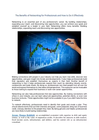 the benefits the benefits o of networking