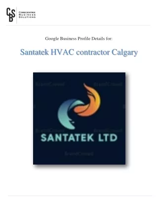 Santatek HVAC contractor Calgary