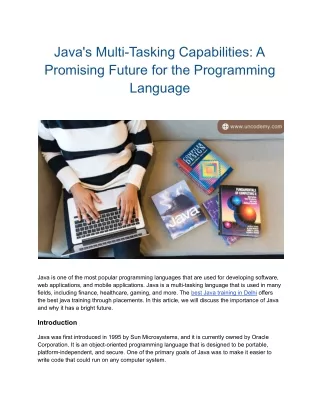 Java's Multi-Tasking Capabilities_ A Promising Future for the Programming Language - Uncodemy