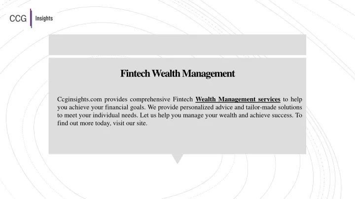 fintech wealth management