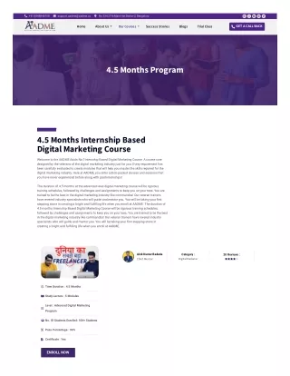 4.5 Months Internship Based Digital Marketing Course