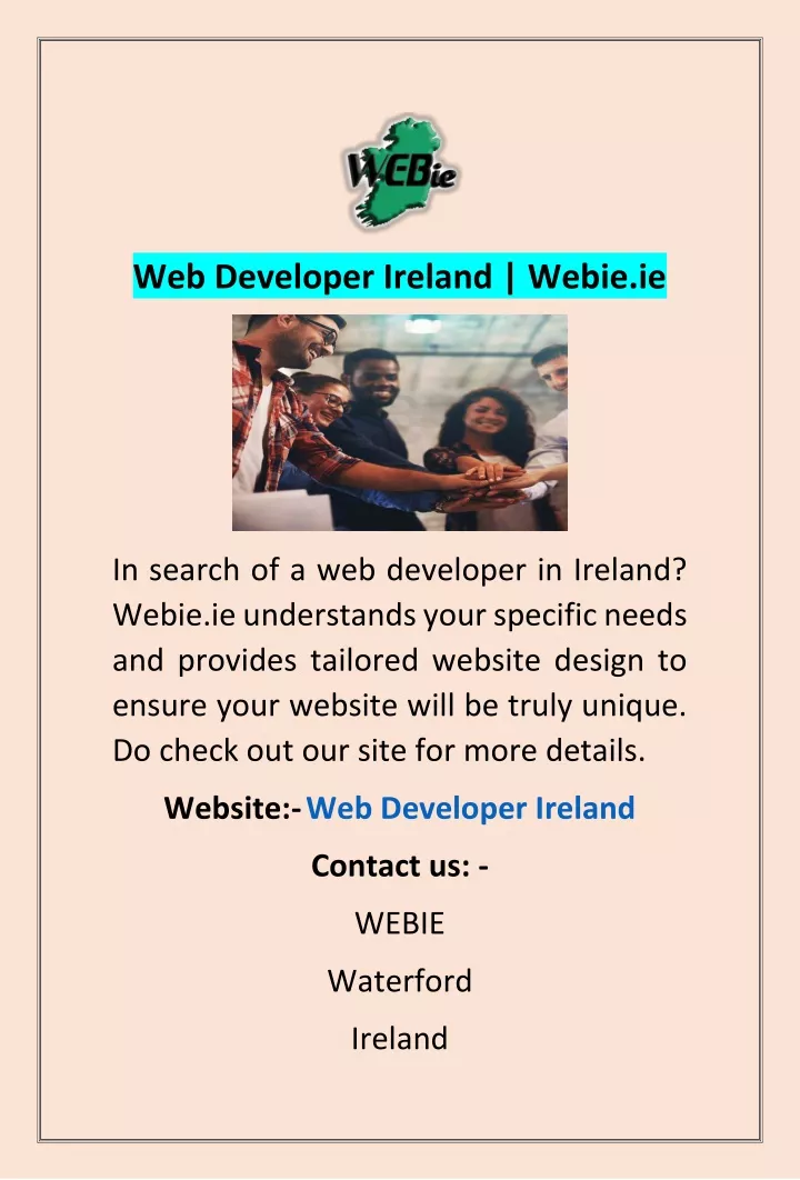 web developer ireland webie ie