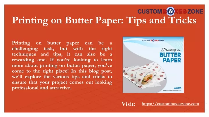 printing on butter paper tips and tricks
