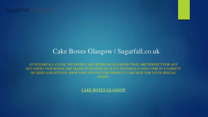 cake boxes glasgow sugarfall co uk