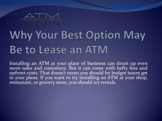 Why Your Best Option May Be to Lease