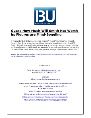 Guess How Much Will Smith Net Worth is