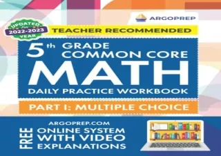 GET [PDF] DOWNLOAD 5th Grade Common Core Math: Daily Practice Workbook - Part I: