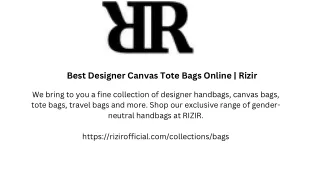 best Designer Canvas Tote Bags Online | Rizir