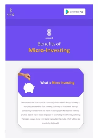 Benefits Of Micro Investing | Digital Gold Investment Through Micro Investing