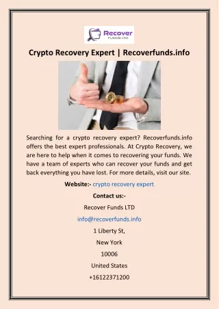 Crypto Recovery Expert  Recoverfunds.info