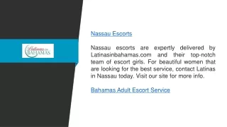 Nassau Escorts  Latinasinbahamas.com
