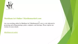 Markham Art Online  Markhamartist1.com