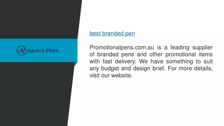 best branded pen promotionalpens