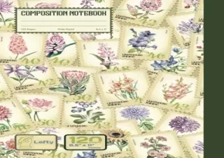 PDF Left-Handed Composition Notebook – the book's spine on the 'Right': Flower S