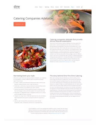 Catering Companies Adelaide