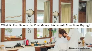 What Do Hair Salons Use That Makes Hair So Soft After Blow Drying?