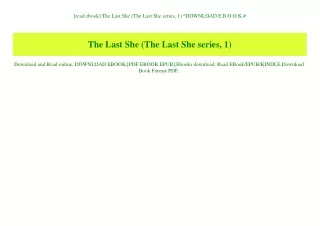 [read ebook] The Last She (The Last She series  1) ^DOWNLOAD E.B.O.O.K.#