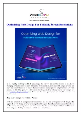 optimizing web design for foldable screen
