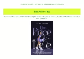Download EBOoK@ The Price of Ice [[FREE] [READ] [DOWNLOAD]]