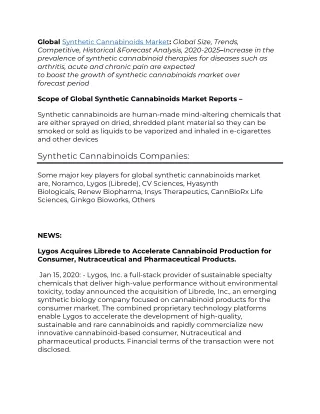 global synthetic cannabinoids market global size