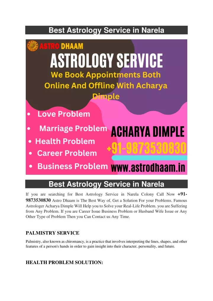 best astrology service in narela