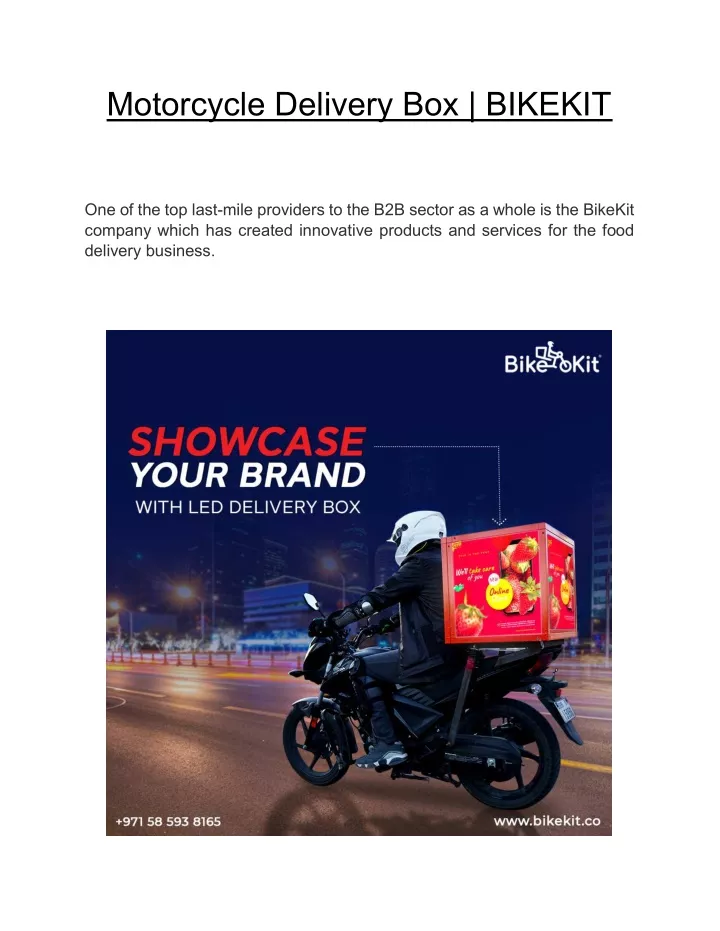 motorcycle delivery box bikekit