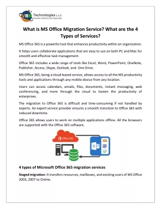 what is ms office migration service what