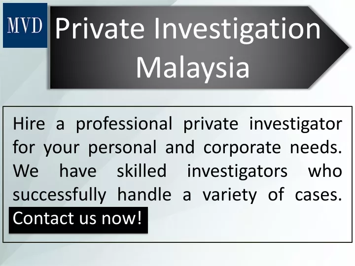 private investigation malaysia