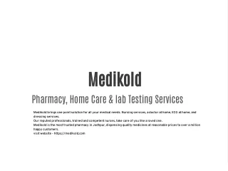 Medikold: Best Pharmacy, Home & Lab Testing Services in Jodhpur