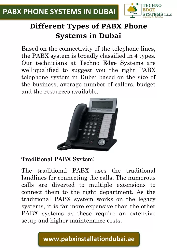 pabx phone systems in dubai