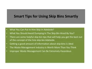 smart tips for using skip bins smartly