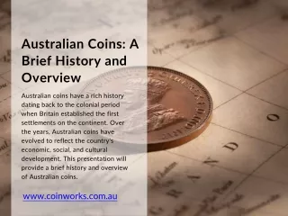 australian coins a brief history and overview