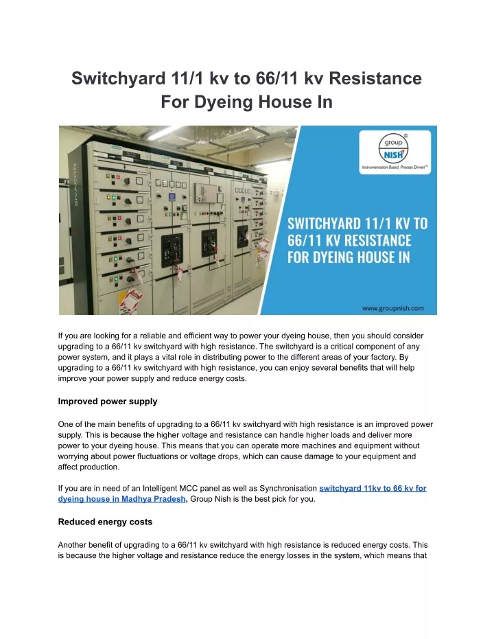 switchyard 11 1 kv to 66 11 kv resistance