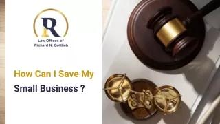 how can i save my small business