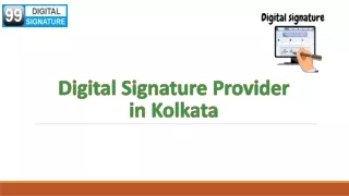 digital signature provider in kolkata