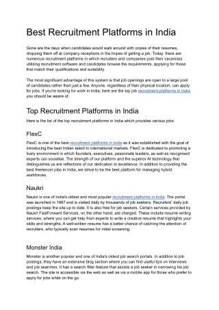 best recruitment platforms in india